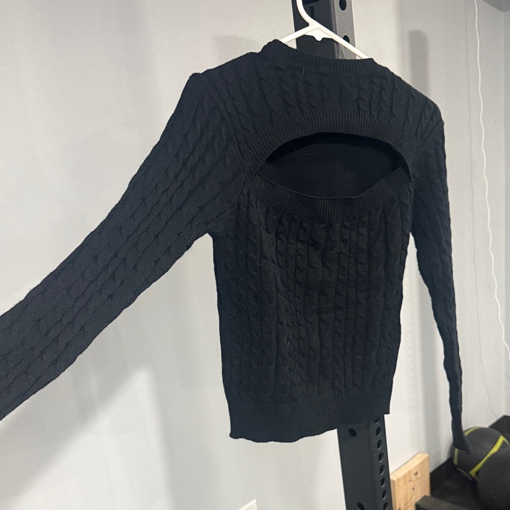 SHEIN cut out Sweater